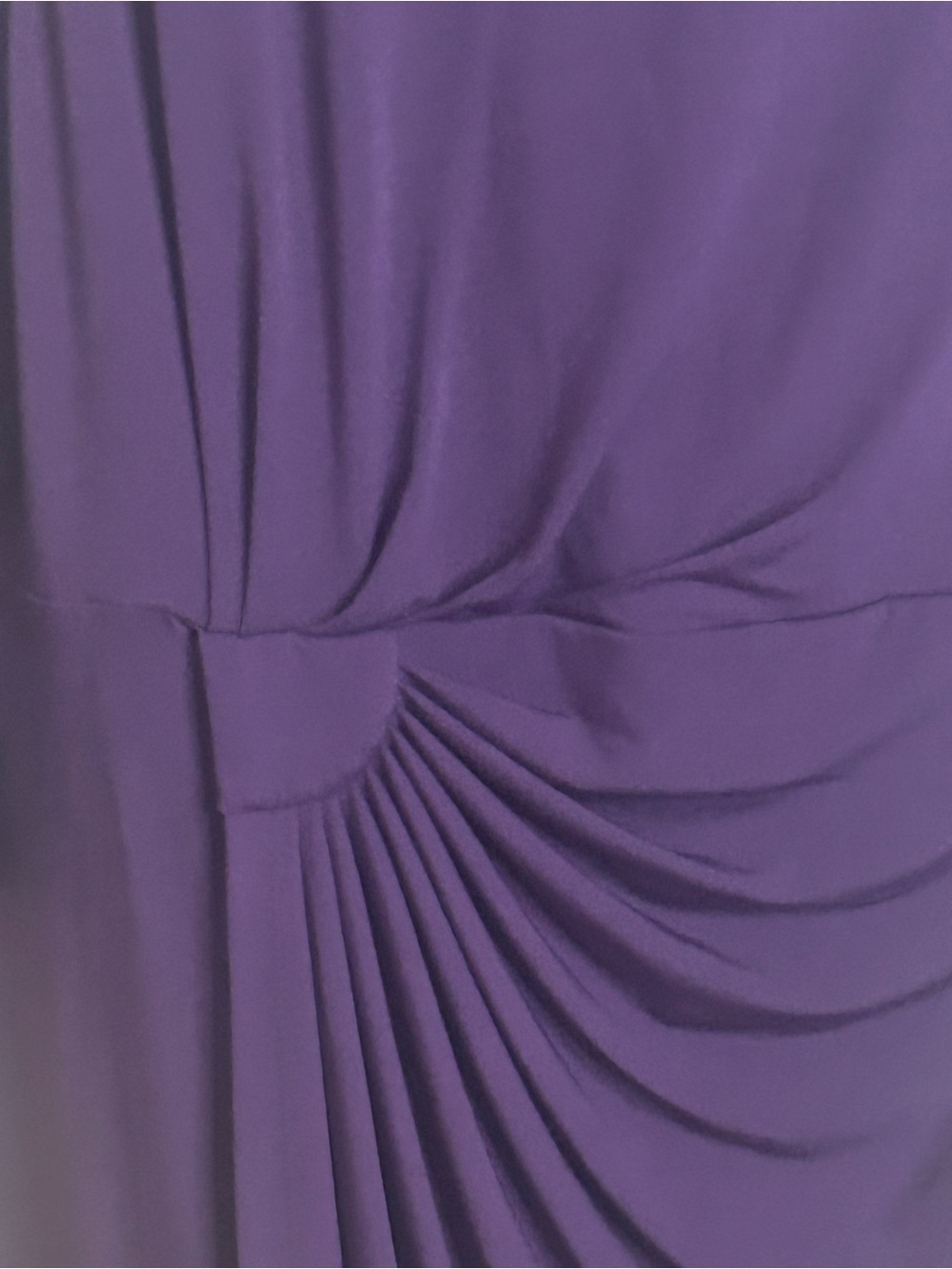 Connected Apparel Deep Purple Ruched Midi Dress - Picture 2 of 8